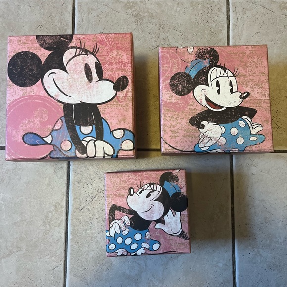 RARE BRAND NEW Set of 3 Disney boxes made by SEMIKOLON - Picture 1 of 12